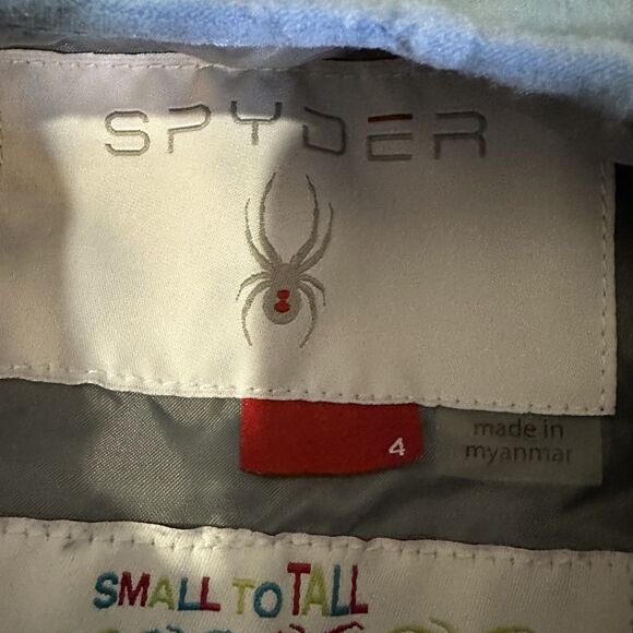 Girls Spyder Snowpants Blue purple Ski Snowboard Size 4 Small To Tall Extendable - Picture 6 of 9